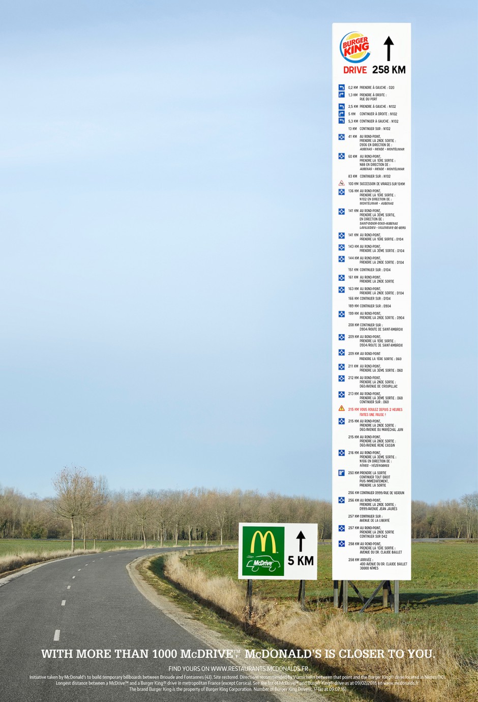 Burger King responds to McDonald's billboards