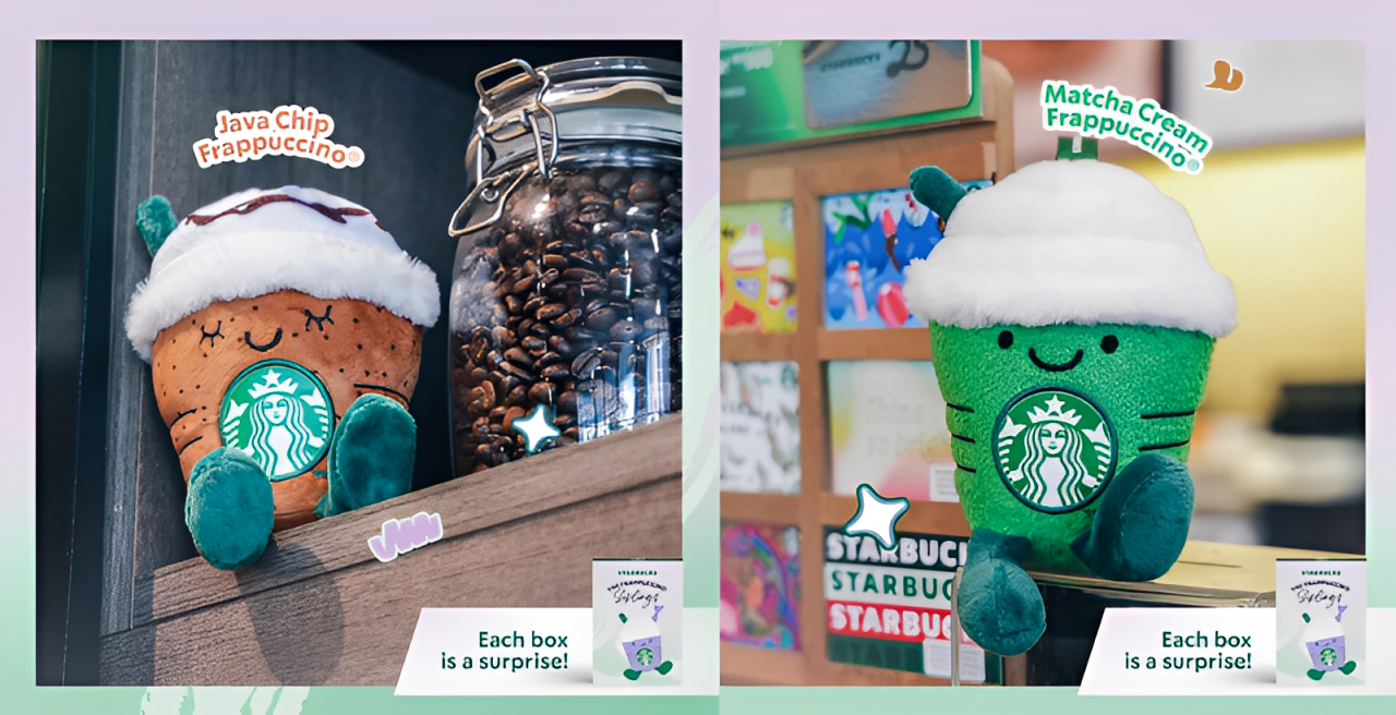 Labubu-style Starbucks Frappuccino plush toys
